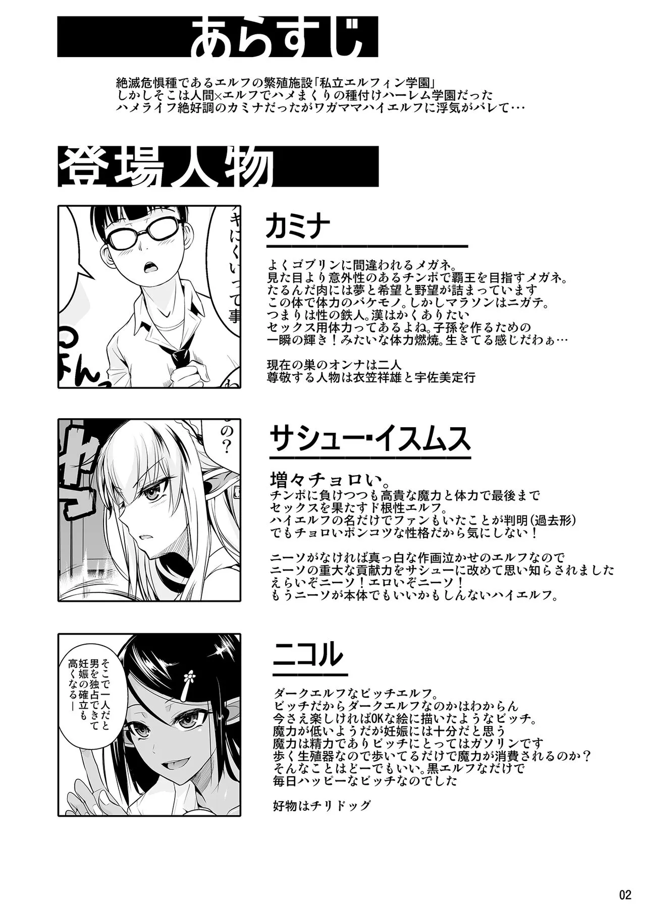 (C89) [シュート・ザ・ムーン (フエタキシ)] ハイエルフ×ハイスクール 白×黒 [DL版]_3