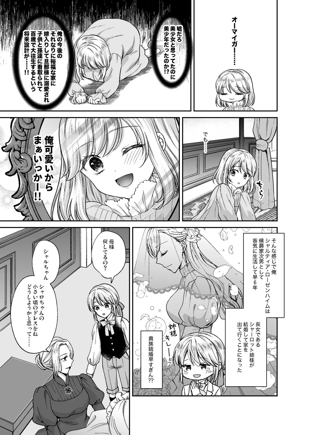 [ハニーバニー (こはち)] 美少年に転生したのでうっかり女装したら、王弟殿下に嫁がされた件 [DL版]_8