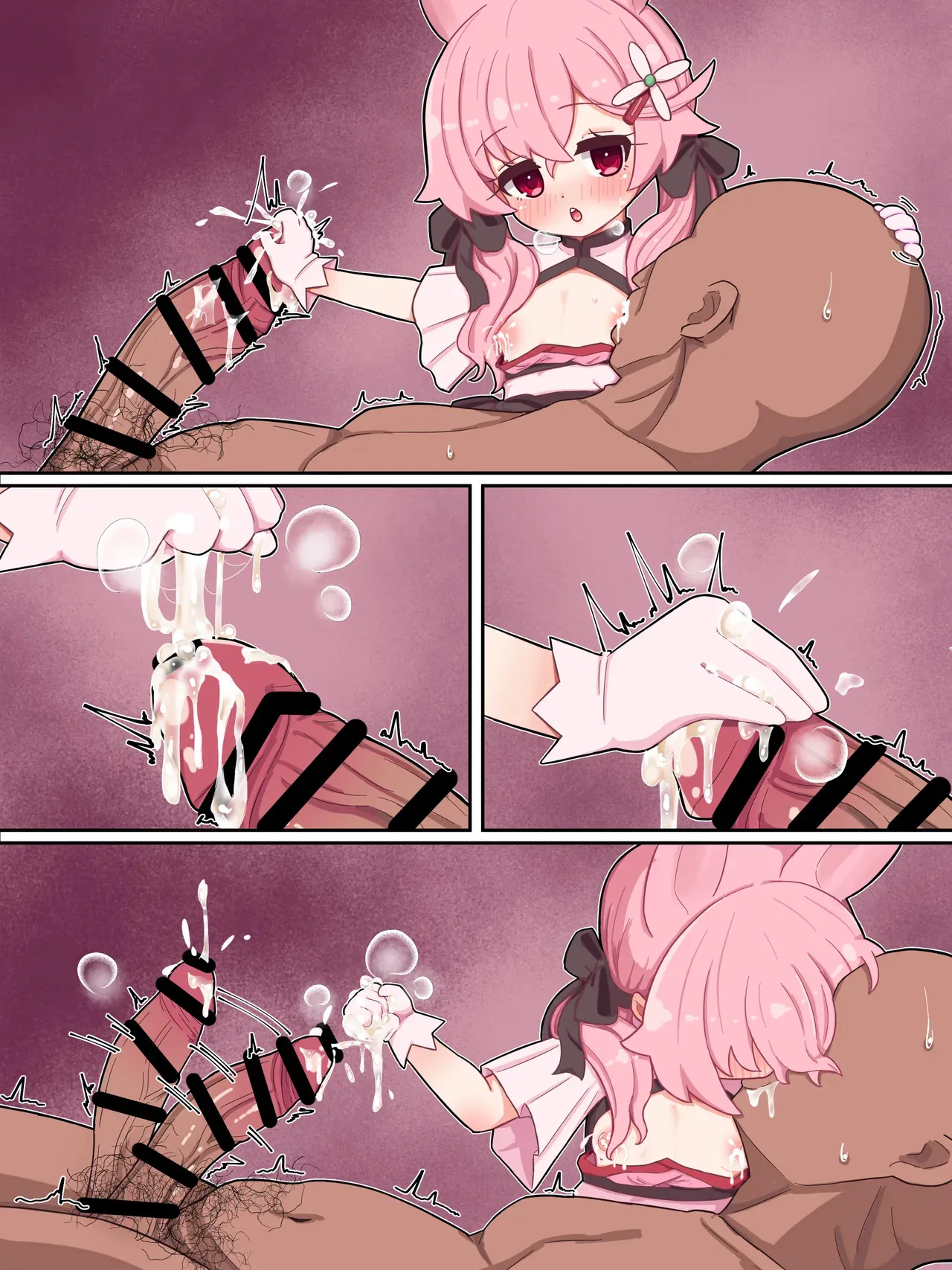 うさ授乳手コキ_7
