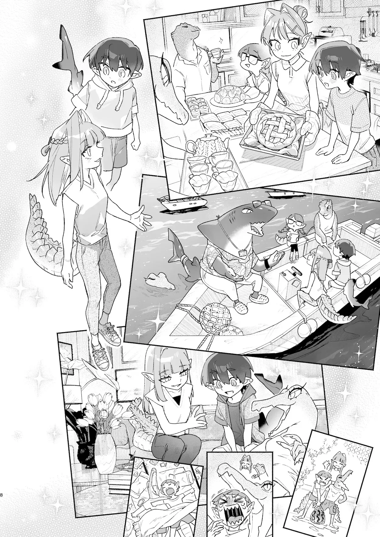[pink carrot (usachanGET)] ♂が受け。ワニちゃん×サメくん前編_9