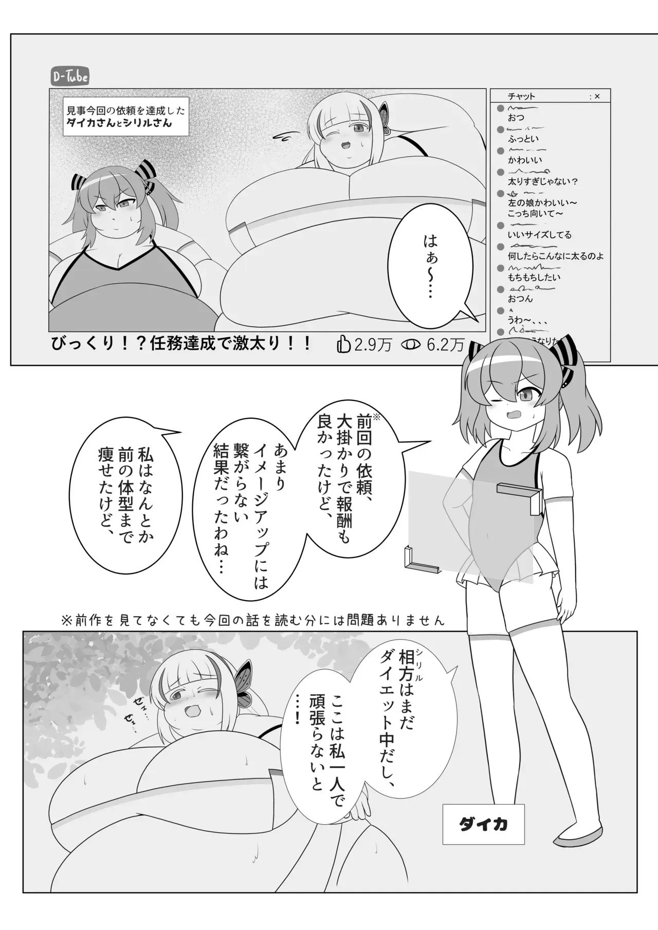 [底抜けドーナツ (どべまる)] オリキャラが捕まって肥満化する本_3