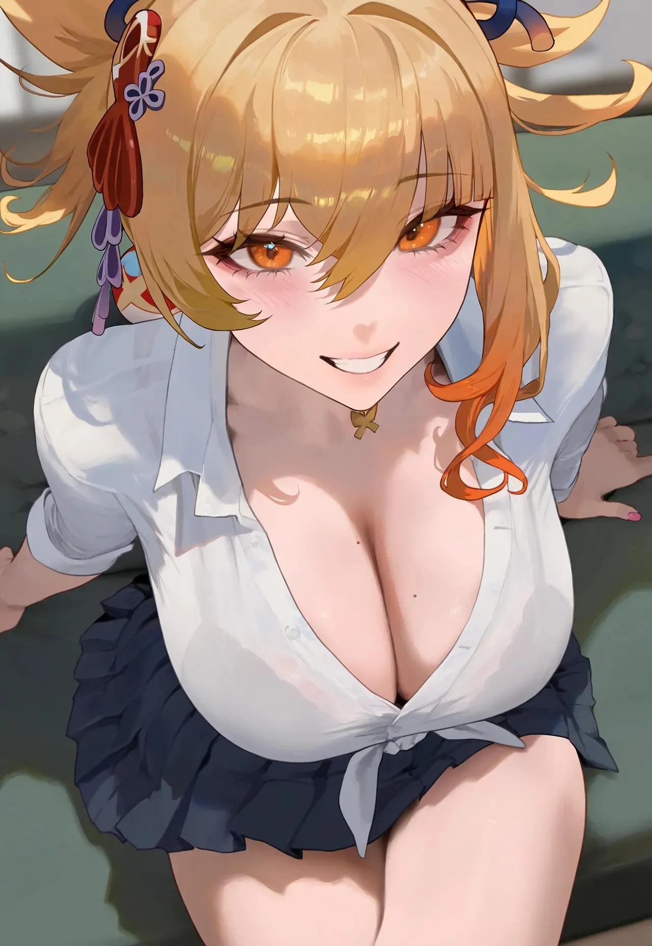 Yoimiya quick sloppy toppy + Random gyaru raiden liu ai generated_3