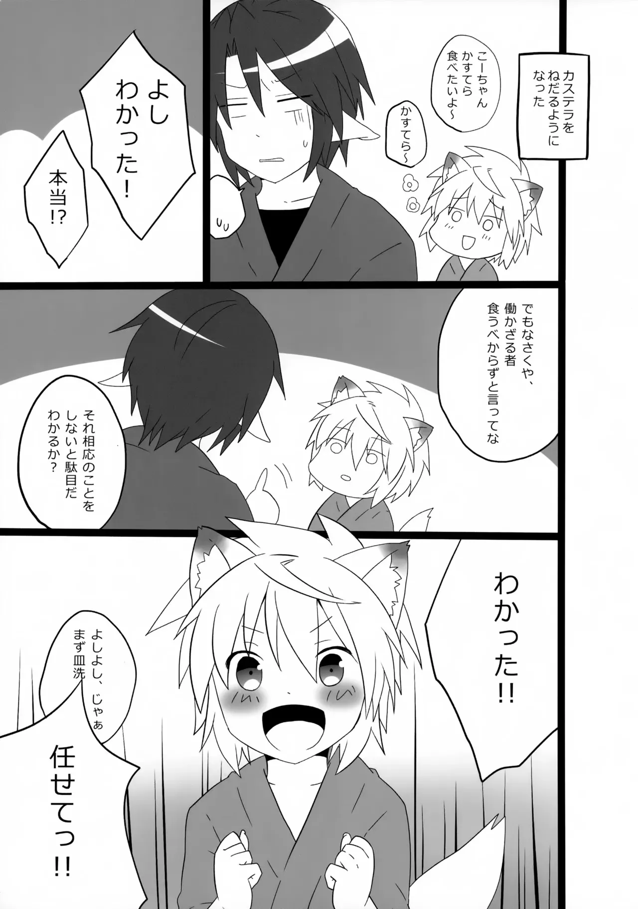 (C88) [りでしおん (一志)] こぎつね♂カラダで払います。_3