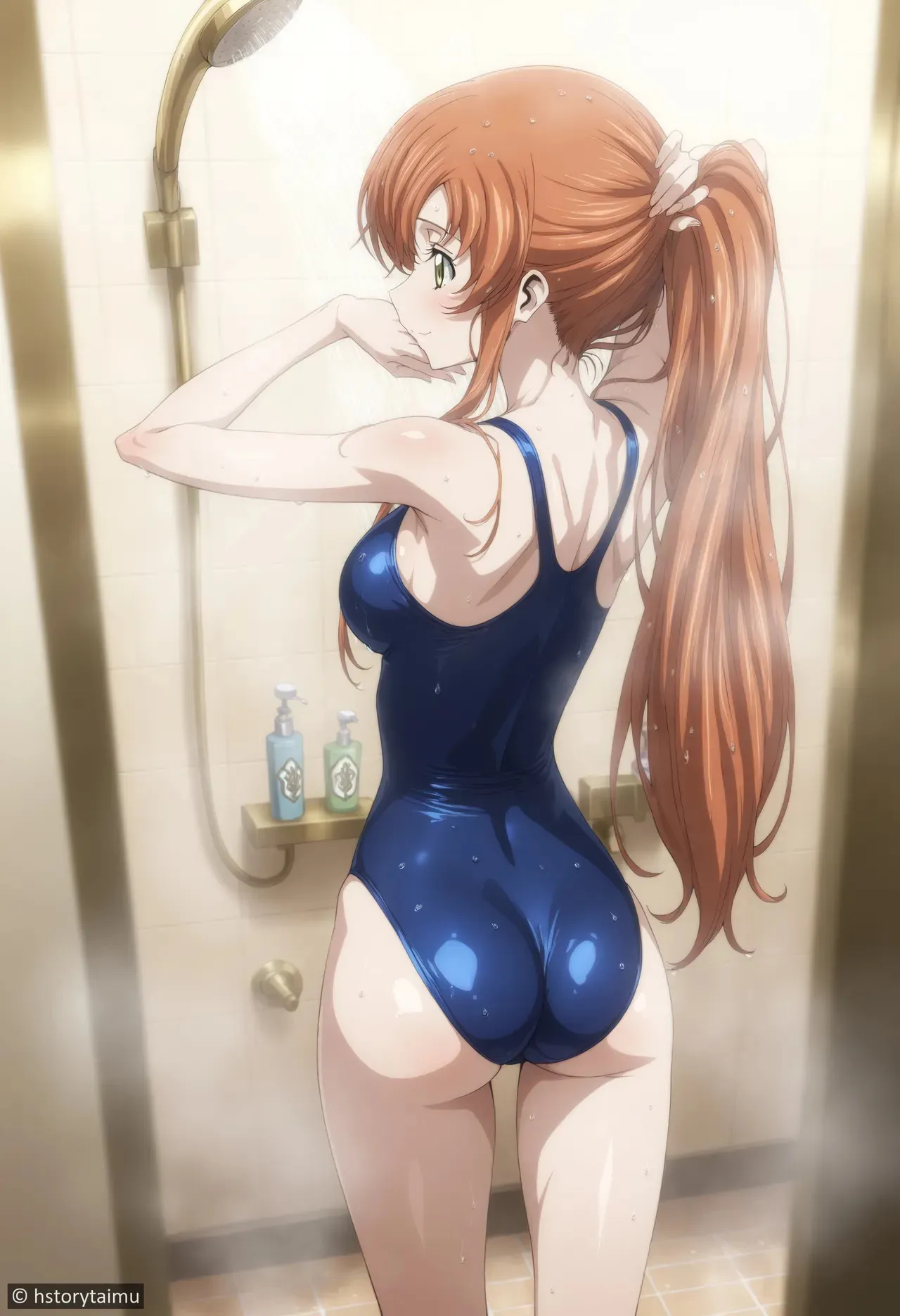 [hstorytaimu] [AMB] Shirley Fenette after Swim Training [AI-generated]_3