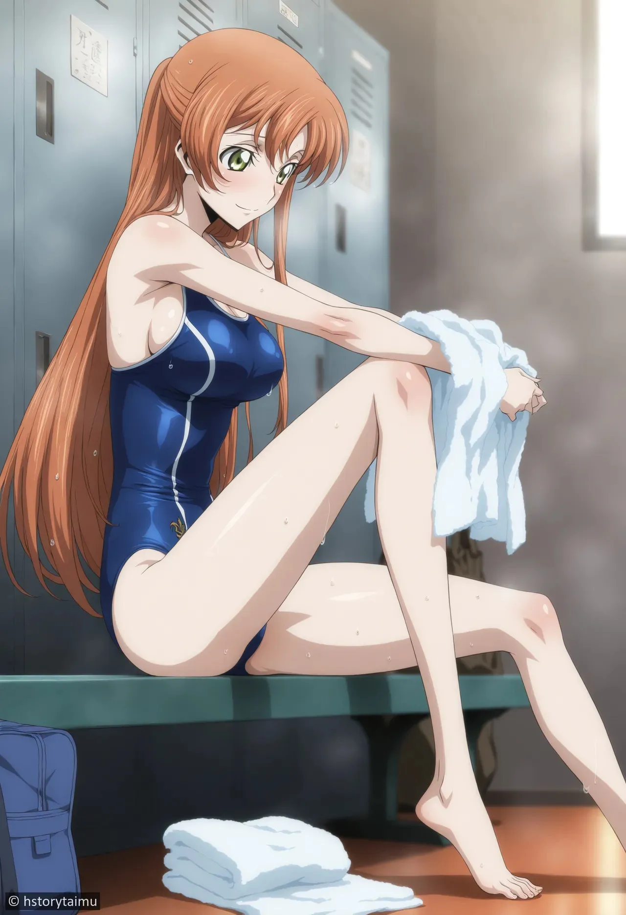 [hstorytaimu] [AMB] Shirley Fenette after Swim Training [AI-generated]_5