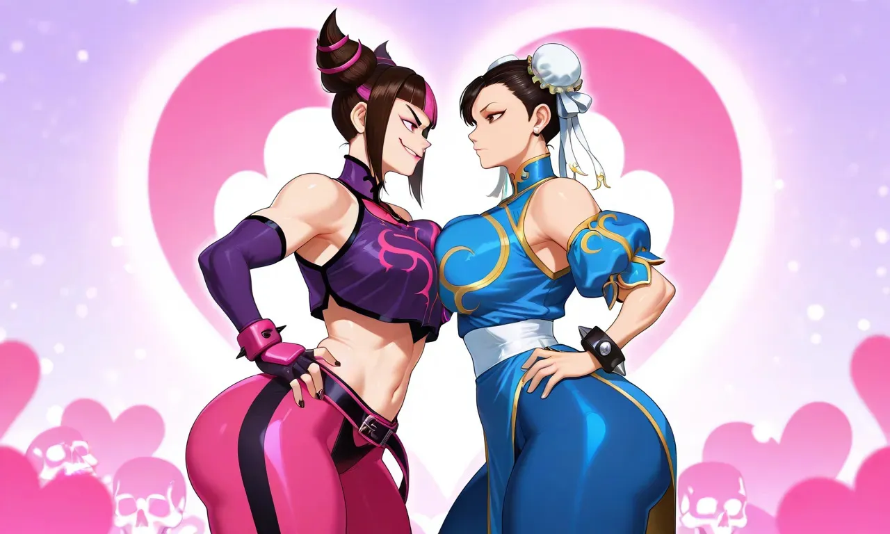 Street Fighter – Juri Han & Chun Li daidoujipv ai generated_2