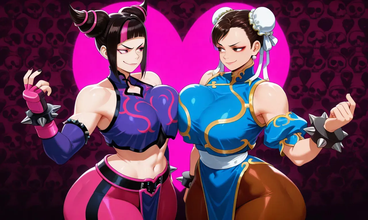 Street Fighter – Juri Han & Chun Li daidoujipv ai generated_4