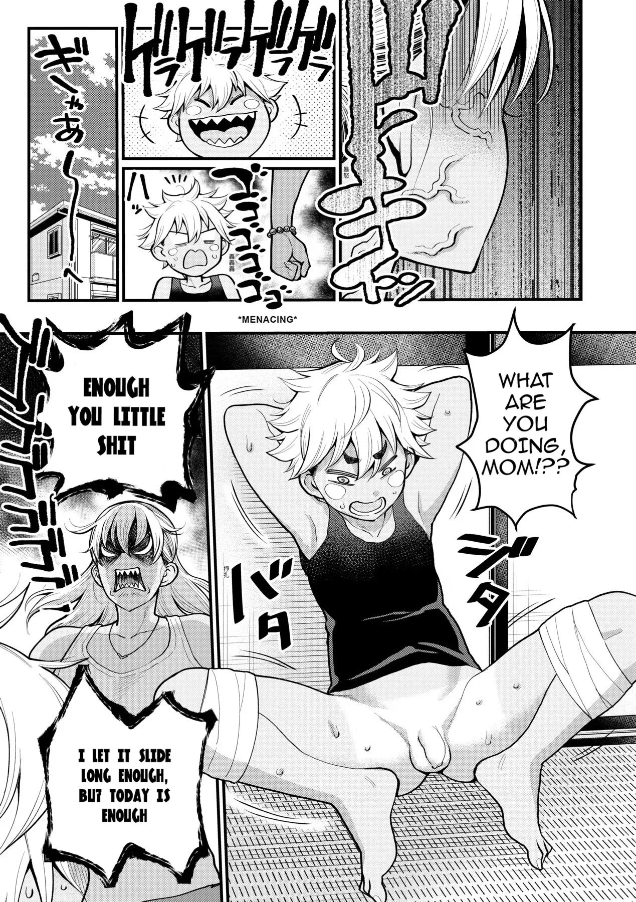 [Agata] Oni Zeme! Goumou Moto Yan Do-S Mama no Itazura Musuko Choukyou | Demonic Torture! Sadistic, hairy, ex-juvenile delinquent mom trains her naughty son (Anata no Mama ni Naritakute) [English] [Digital]_5