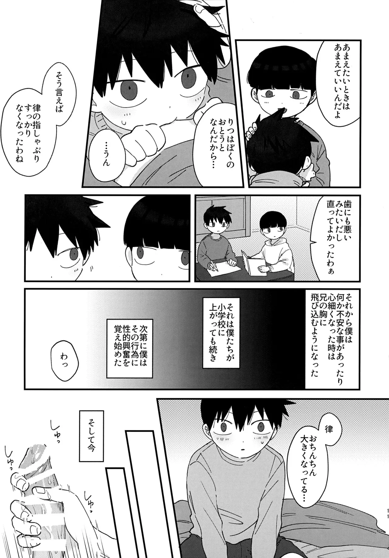 [アネスシージャ (憂戸海藻)] 影山くんはひとつ下の弟とエッチなことをしているらしい (モブサイコ100)_10