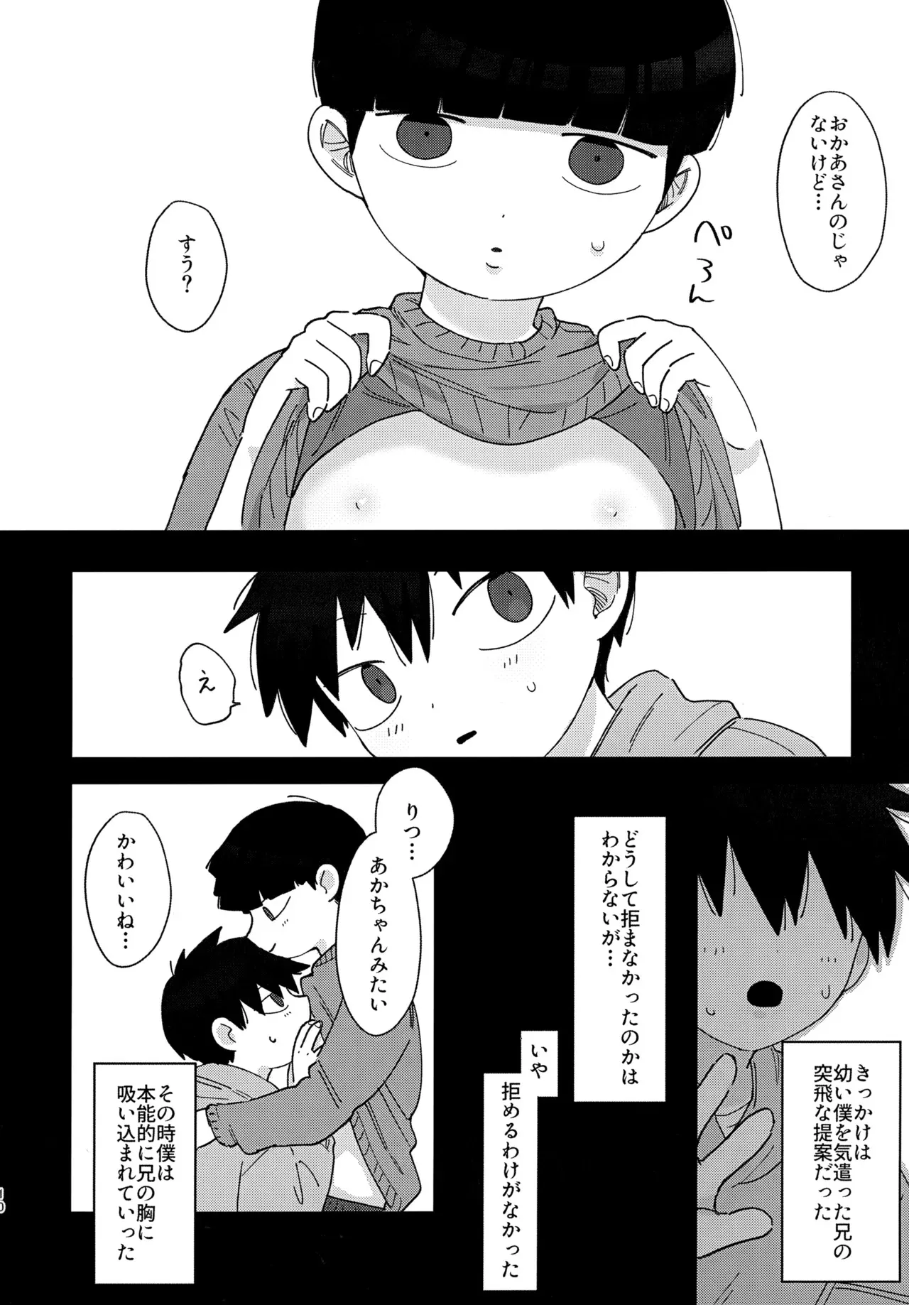[アネスシージャ (憂戸海藻)] 影山くんはひとつ下の弟とエッチなことをしているらしい (モブサイコ100)_9