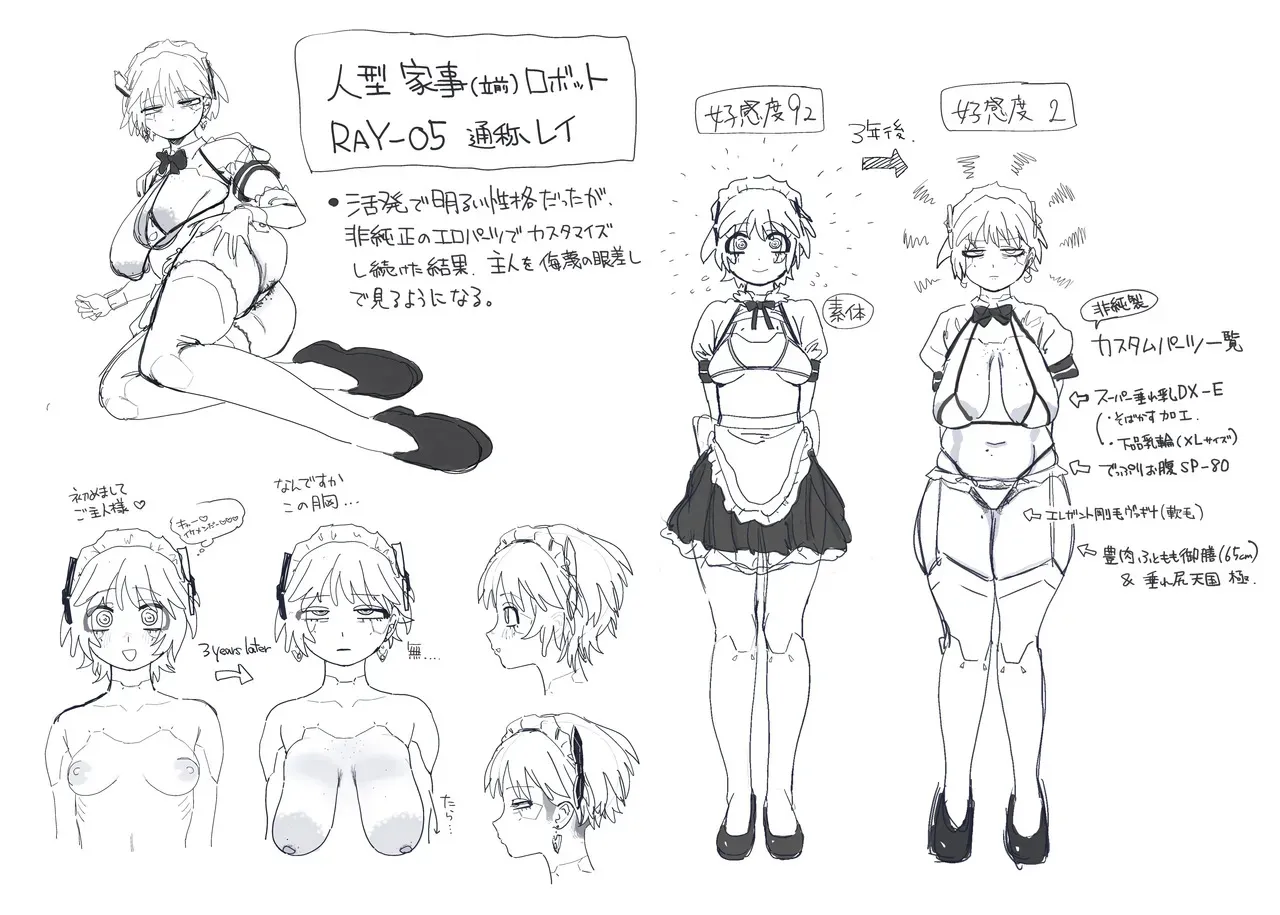 [とく] エロパーツでカスタマイズし続けた結果、軽蔑の眼差しで見てくるようになったメカメイドちゃん_9