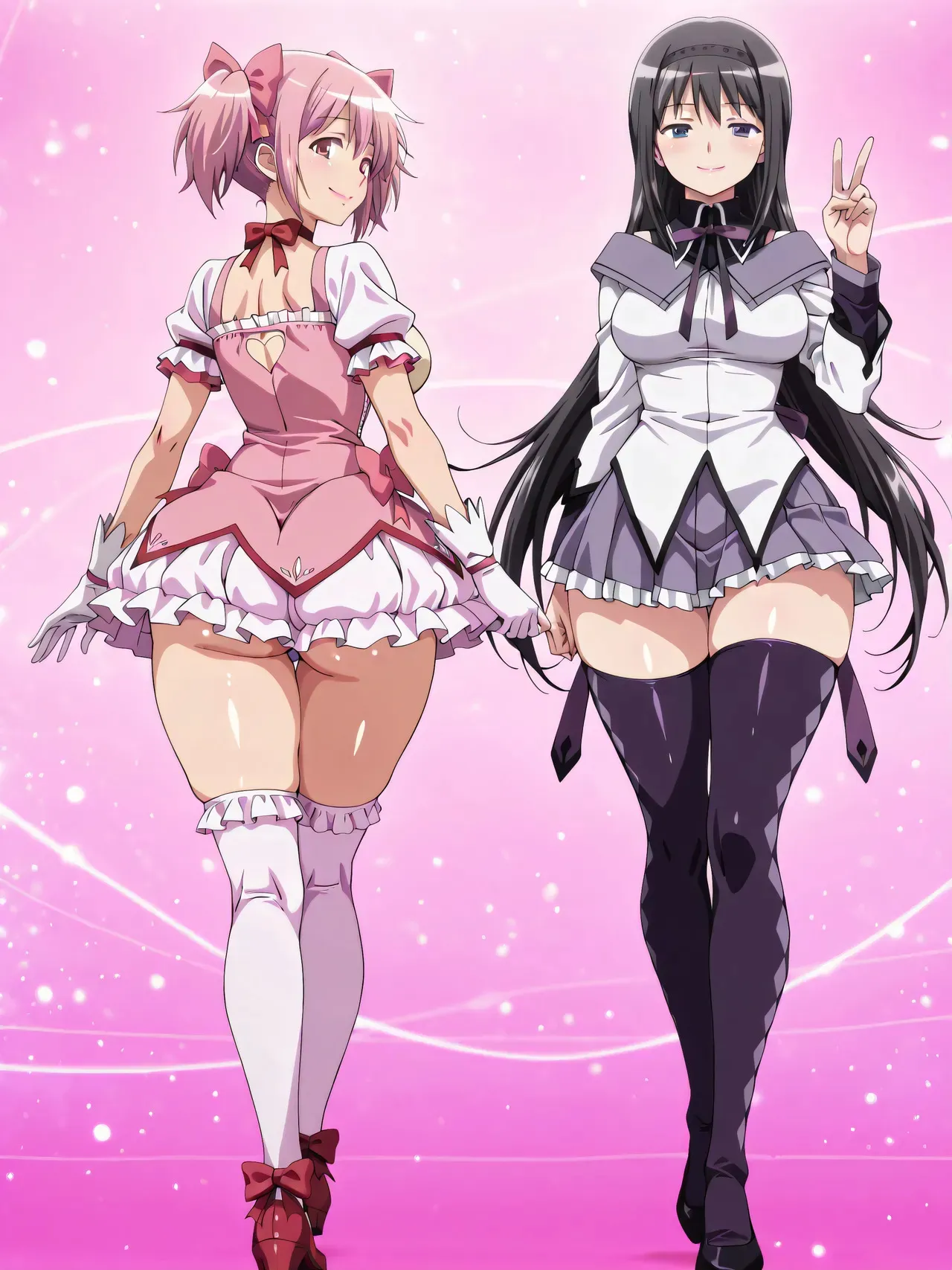 (Plushie Ai 69) Madoka Kaname x Homura Akemi (Puella Magi Madoka Magica) (Patreon)[AI Generated]_2