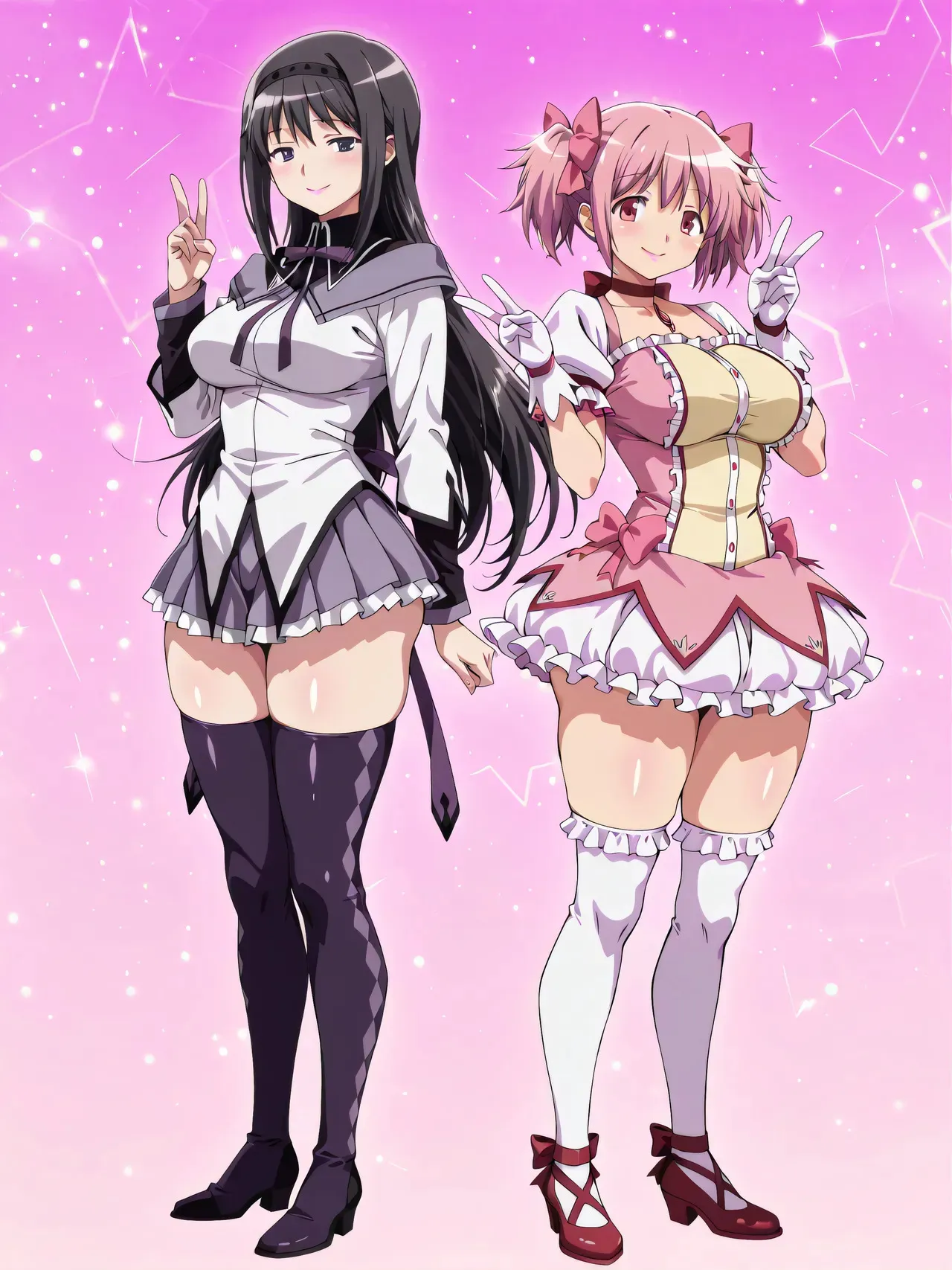(Plushie Ai 69) Madoka Kaname x Homura Akemi (Puella Magi Madoka Magica) (Patreon)[AI Generated]_3