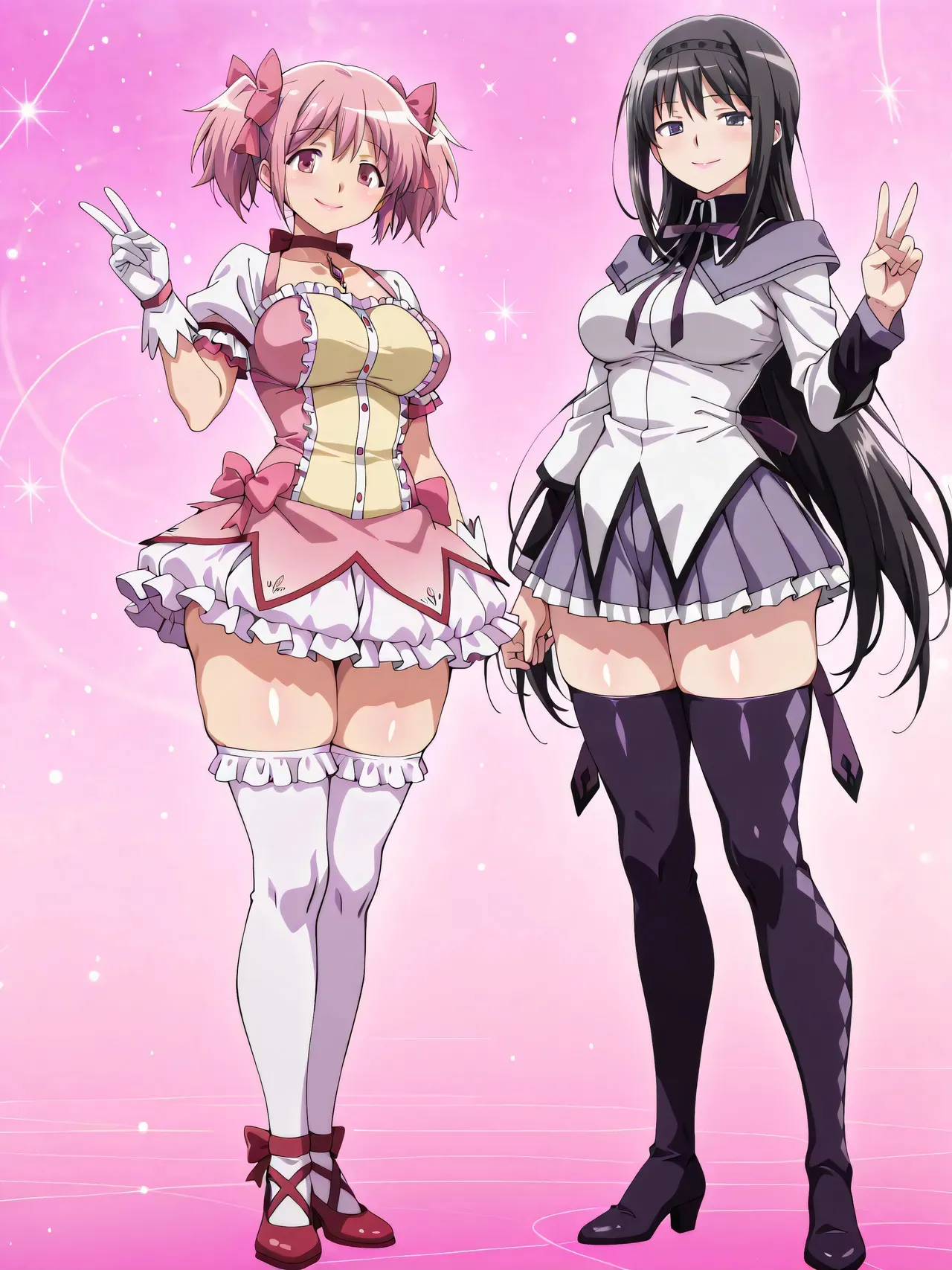(Plushie Ai 69) Madoka Kaname x Homura Akemi (Puella Magi Madoka Magica) (Patreon)[AI Generated]_4