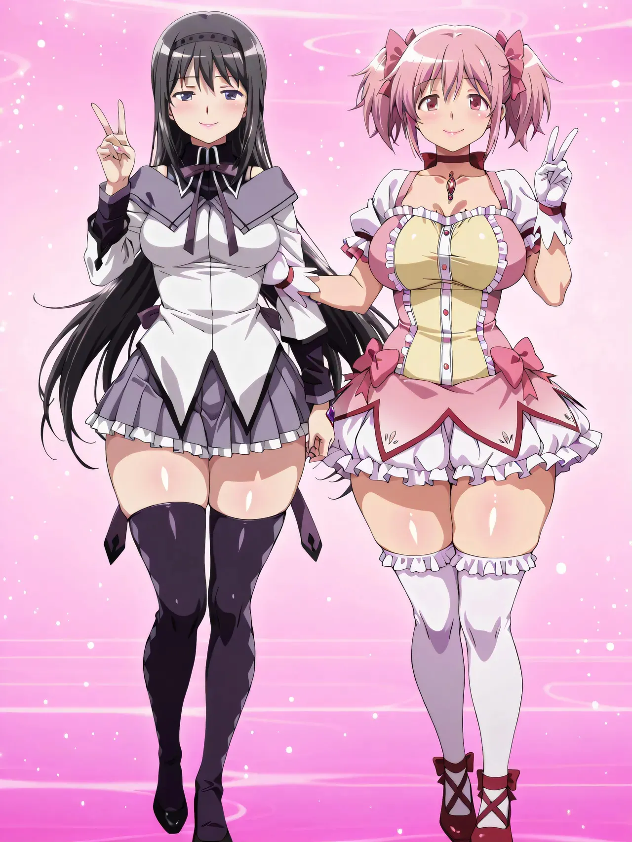 (Plushie Ai 69) Madoka Kaname x Homura Akemi (Puella Magi Madoka Magica) (Patreon)[AI Generated]_5