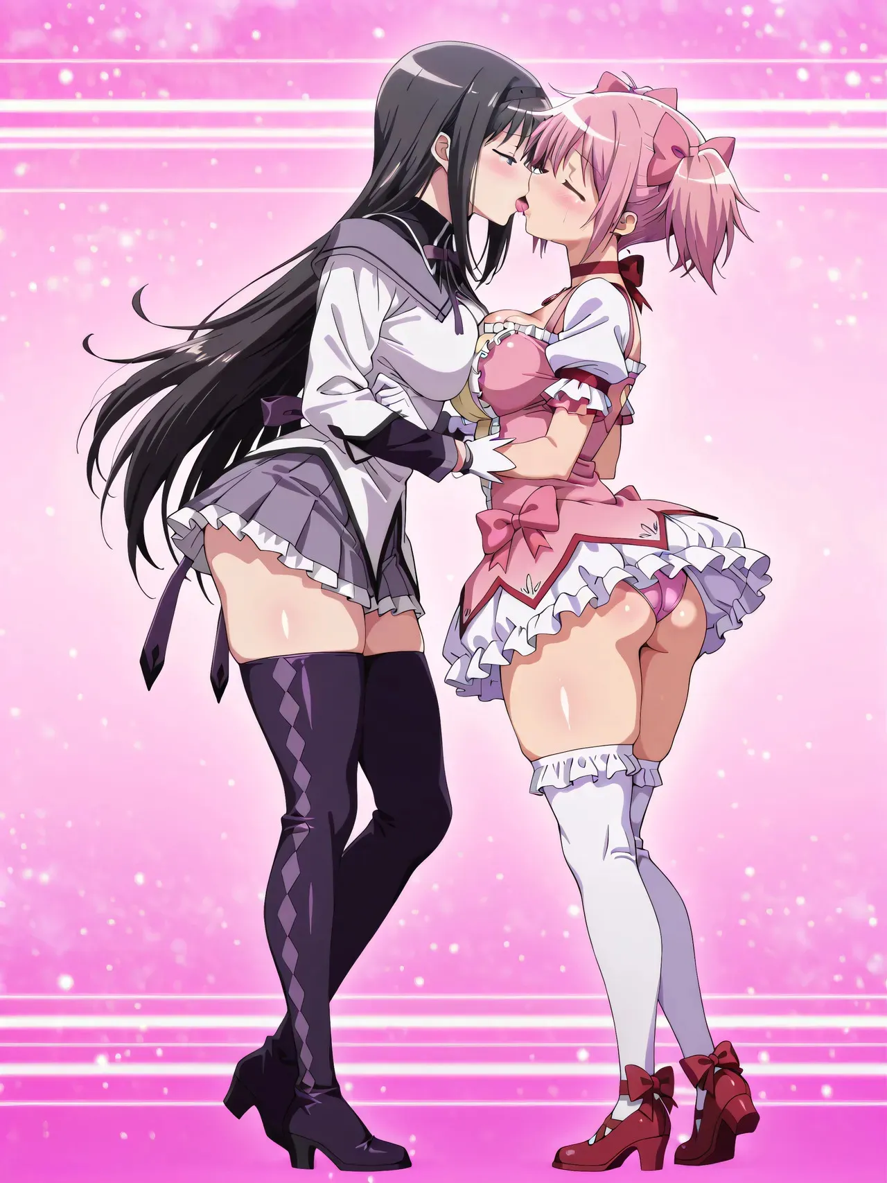 (Plushie Ai 69) Madoka Kaname x Homura Akemi (Puella Magi Madoka Magica) (Patreon)[AI Generated]_6