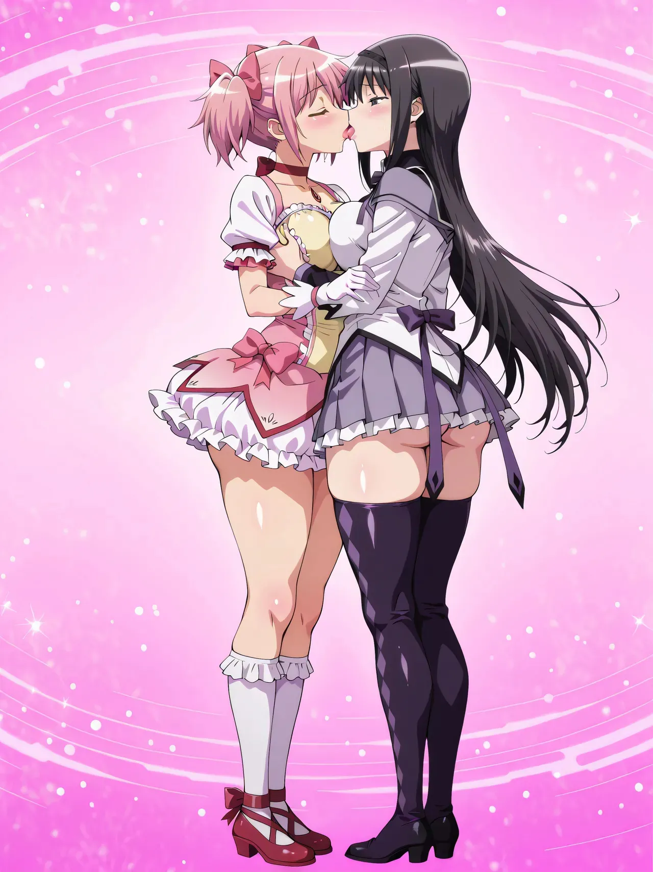 (Plushie Ai 69) Madoka Kaname x Homura Akemi (Puella Magi Madoka Magica) (Patreon)[AI Generated]_7