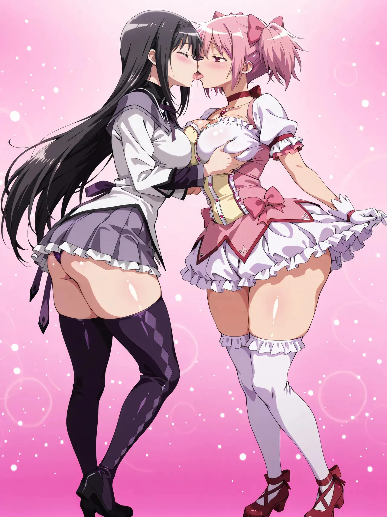 (Plushie Ai 69) Madoka Kaname x Homura Akemi (Puella Magi Madoka Magica) (Patreon)[AI Generated]_8