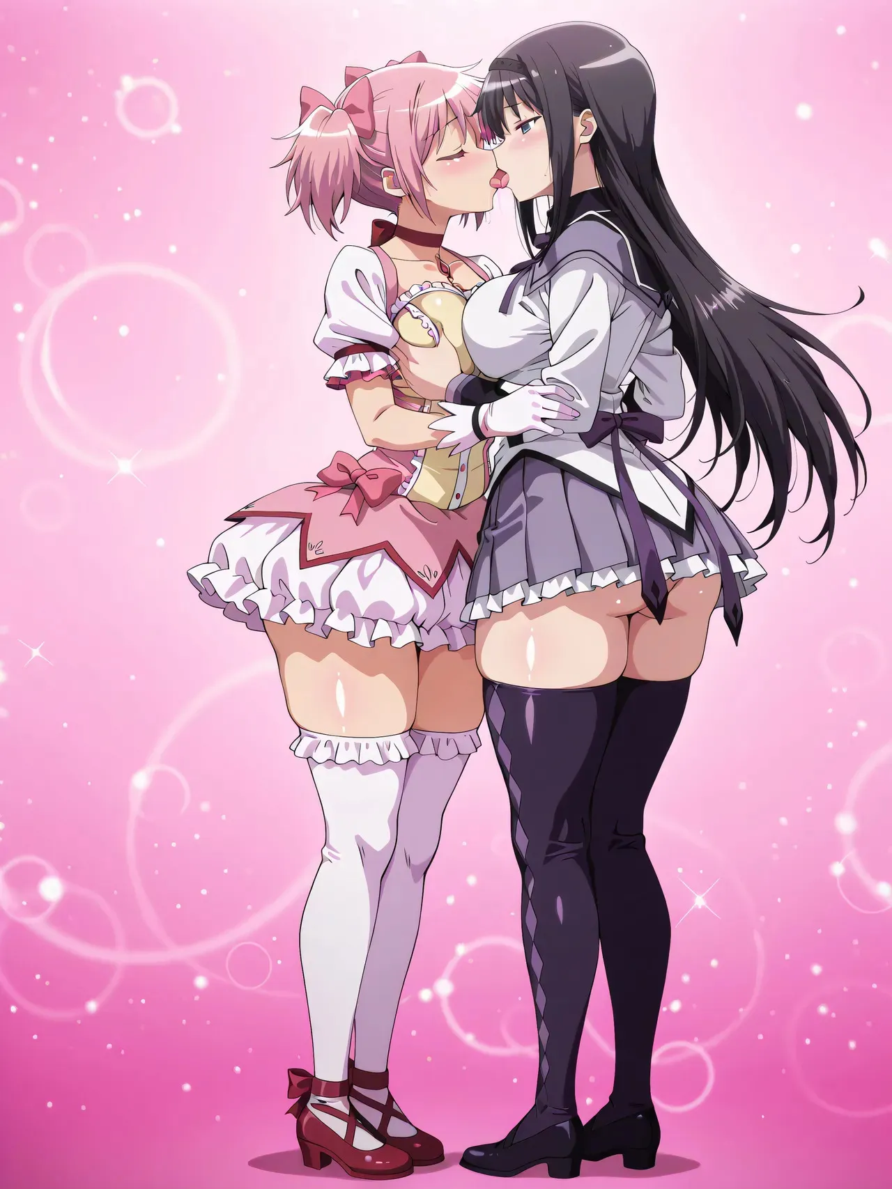 (Plushie Ai 69) Madoka Kaname x Homura Akemi (Puella Magi Madoka Magica) (Patreon)[AI Generated]_9