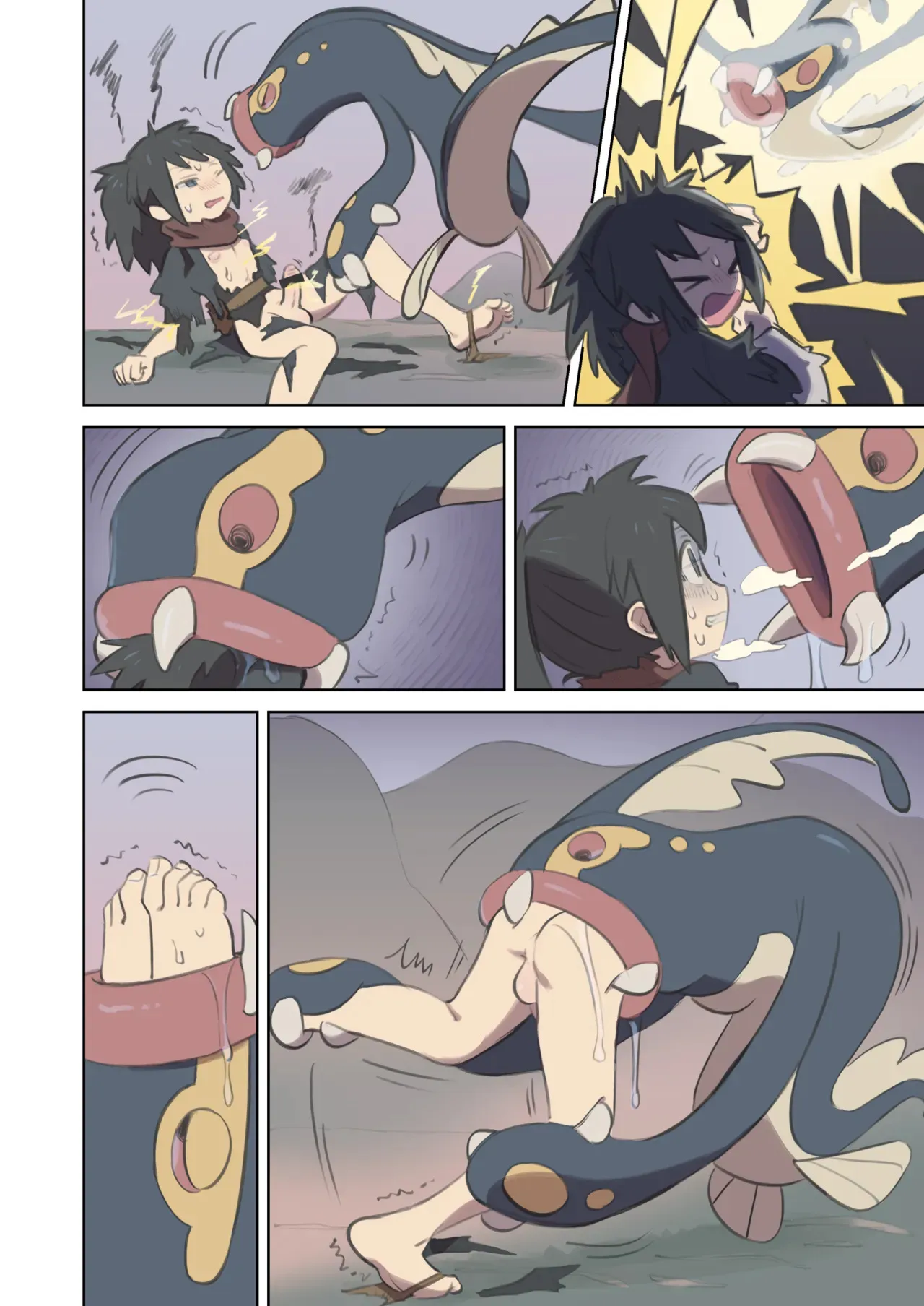 [キンニ] シビルドンにへんしんしたメタモン とテル(ポニーテールver)のVORE漫画 (Pokémon LEGENDS アルセウス)_2